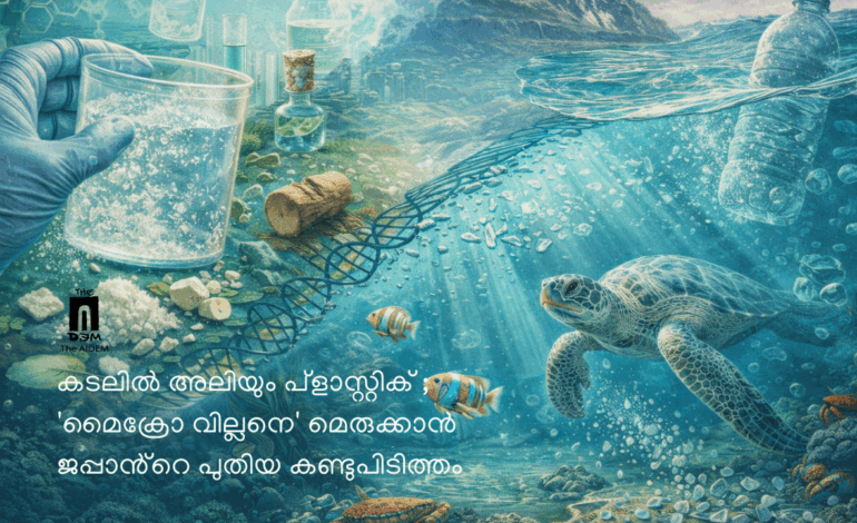 കടലിൽ അലിയും പ്ളാസ്റ്റിക് ;  ‘മൈക്രോ വില്ലനെ’ മെരുക്കാൻ   ജപ്പാൻ്റെ പുതിയ കണ്ടുപിടിത്തം