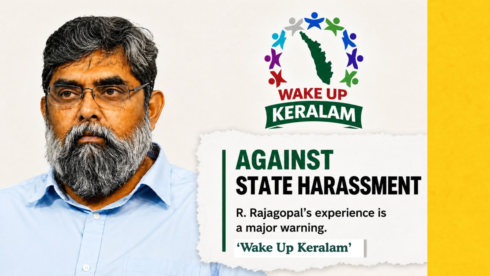 Arbitrary Disenfranchisement and Passport Denial: Wake Up Keralam Condemns the Misuse of SIR Against Senior Journalist R. Rajagopal 