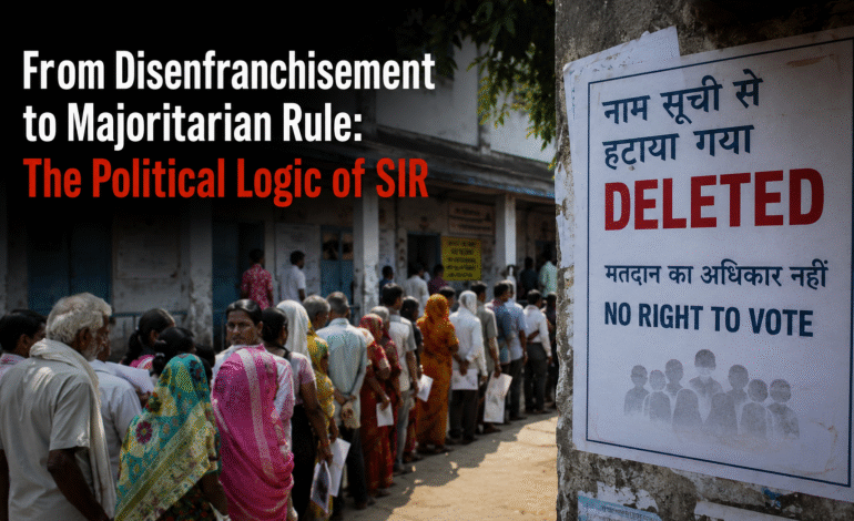 From Disenfranchisement to Majoritarian Rule: The Political Logic of SIR