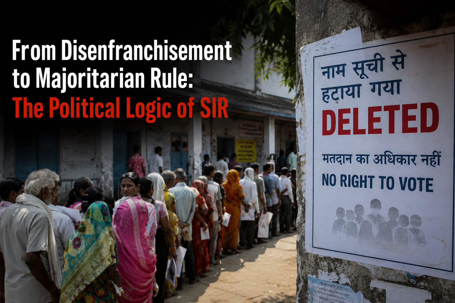 From Disenfranchisement to Majoritarian Rule: The Political Logic of SIR