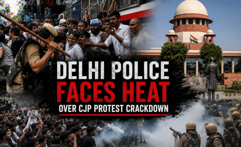 Delhi Police Faces Heat Over CJP Protest Crackdown