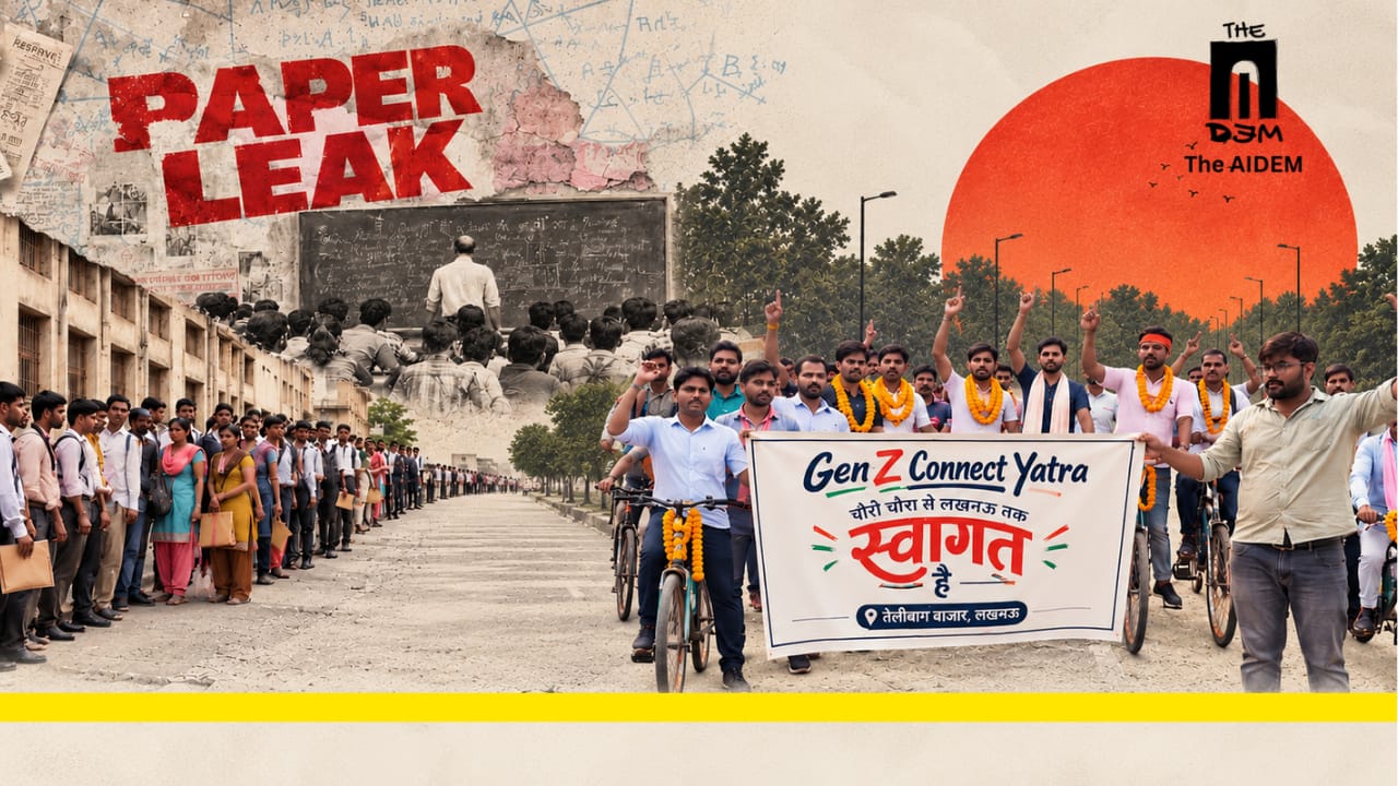 Two Wheels, Ten Demands: Uttar Pradesh’s Gen Z Rides to Lucknow for Jobs and Answers